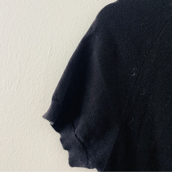 Anthropologie Moth Facade Lace Gingham Short Sleeve Sweater Top - Picture 5 of 5